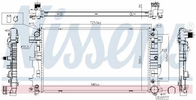 Radiators, Motora dzesēšanas sistēma NISSENS 627062 6