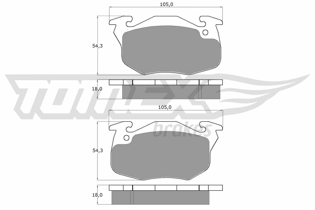 Bremžu uzliku kompl., Disku bremzes TOMEX Brakes TX 10-35 1