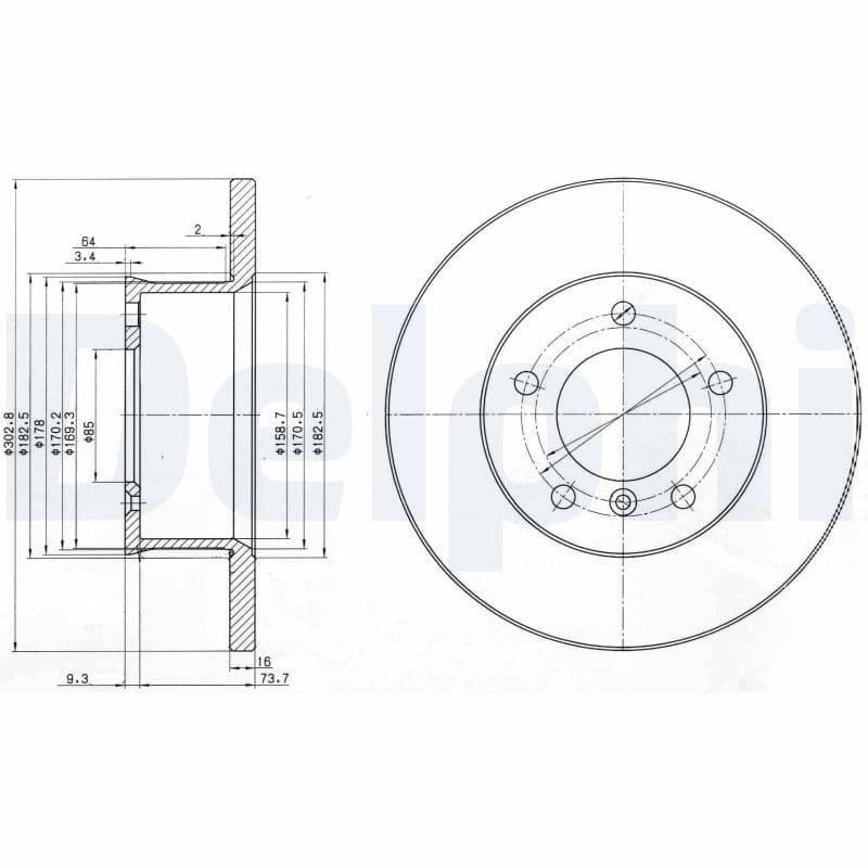 Bremžu diski DELPHI BG2556 1