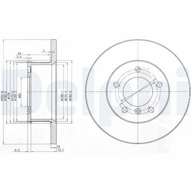 Bremžu diski DELPHI BG2556 1