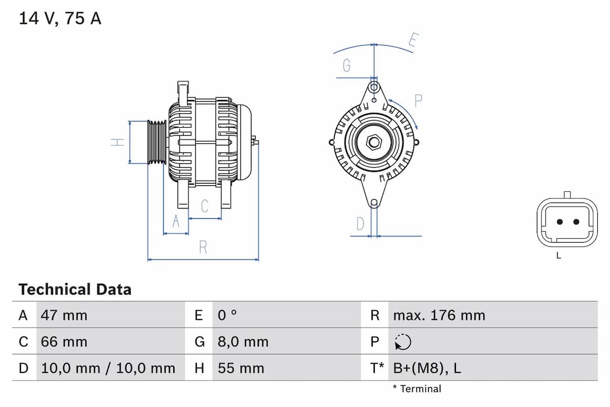 Ģenerators BOSCH 0 986 042 191 1