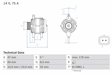 Ģenerators BOSCH 0 986 042 191 1