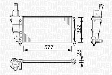 Radiators, Motora dzesēšanas sistēma MAGNETI MARELLI 350213114000 2