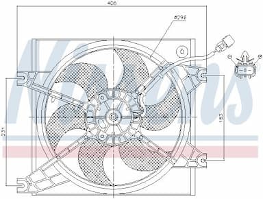 Ventilators, Motora dzesēšanas sistēma NISSENS 85085 6