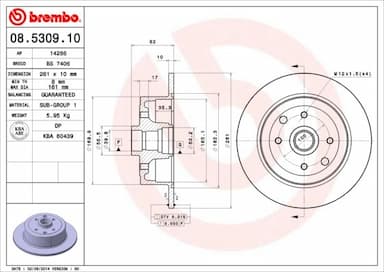 Bremžu diski BREMBO 08.5309.10 1