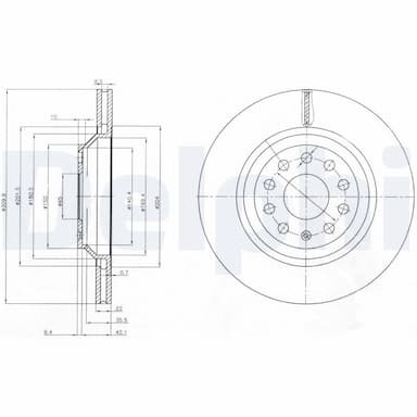 Bremžu diski DELPHI BG3975 1