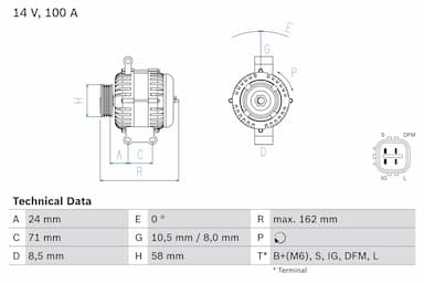 Ģenerators BOSCH 0 986 082 080 1