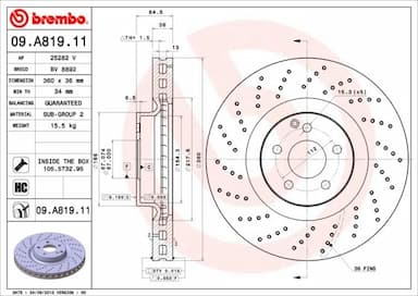 Bremžu diski BREMBO 09.A819.11 1