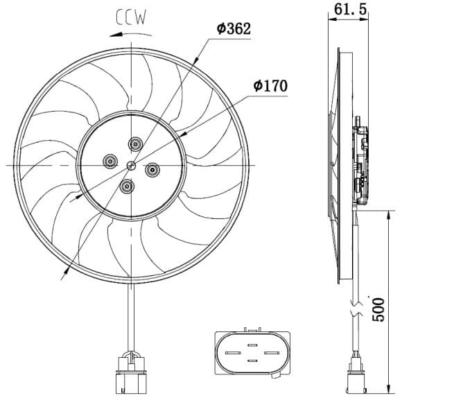 Ventilators, Motora dzesēšanas sistēma NRF 47931 1