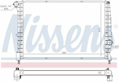 Radiators, Motora dzesēšanas sistēma NISSENS 60058 5