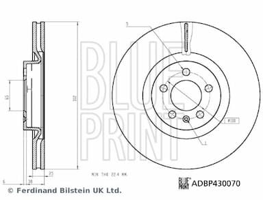 Bremžu diski BLUE PRINT ADBP430070 3