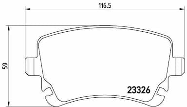 Bremžu uzliku kompl., Disku bremzes BREMBO P 85 076 1