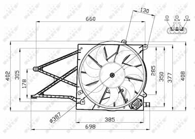 Ventilators, Motora dzesēšanas sistēma NRF 47582 3