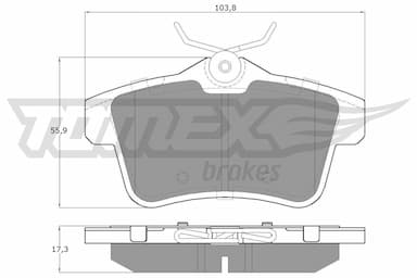 Bremžu uzliku kompl., Disku bremzes TOMEX Brakes TX 16-60 1