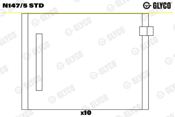 Sadales vārpstas gultnis GLYCO N147/5 STD 1