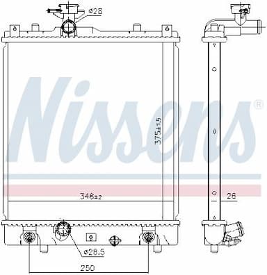 Radiators, Motora dzesēšanas sistēma NISSENS 641763 5