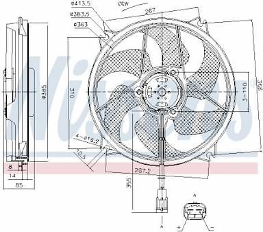 Ventilators, Motora dzesēšanas sistēma NISSENS 85788 6