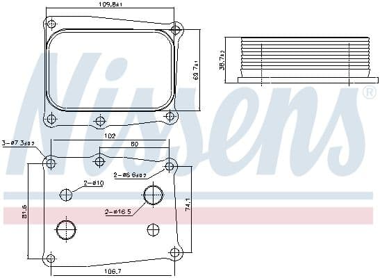 Eļļas radiators, Motoreļļa NISSENS 91377 1