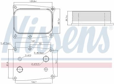 Eļļas radiators, Motoreļļa NISSENS 91377 1