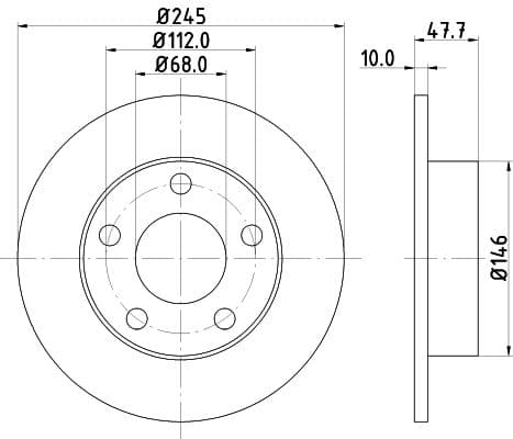 Bremžu diski HELLA 8DD 355 105-681 1