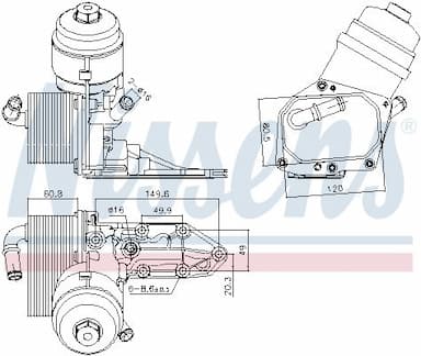 Eļļas radiators, Motoreļļa NISSENS 91424 5