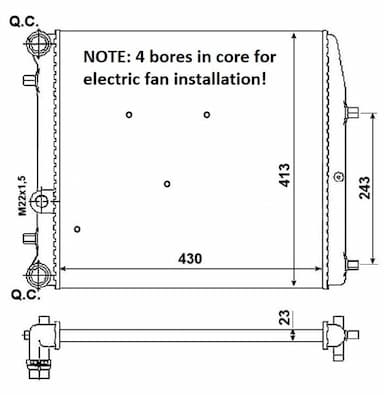 Radiators, Motora dzesēšanas sistēma NRF 53021A 1