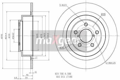 Bremžu diski MAXGEAR 19-2357 1