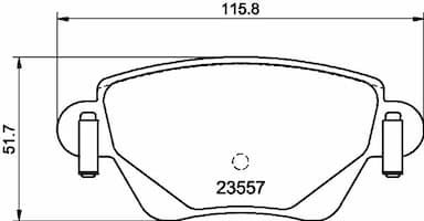 Bremžu uzliku kompl., Disku bremzes HELLA 8DB 355 009-081 1