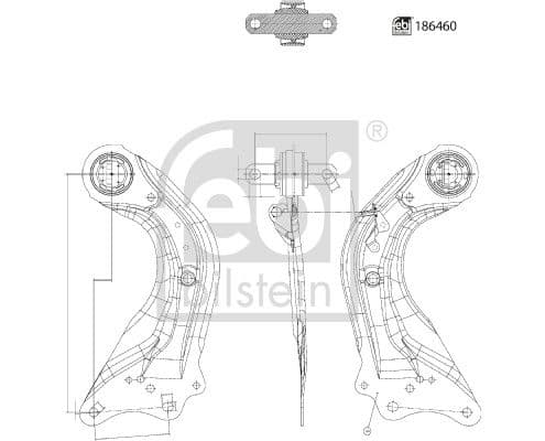 Neatkarīgās balstiekārtas svira, Riteņa piekare FEBI BILSTEIN 186460 1