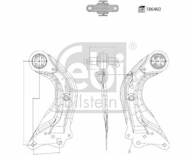 Neatkarīgās balstiekārtas svira, Riteņa piekare FEBI BILSTEIN 186460 1