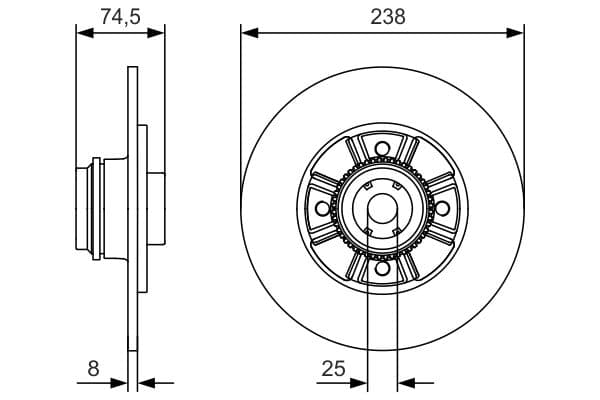 Bremžu diski BOSCH 0 986 479 A48 1