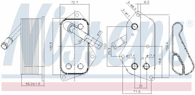 Eļļas radiators, Motoreļļa NISSENS 90689 6