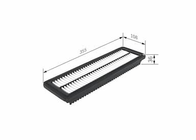 Gaisa filtrs BOSCH F 026 400 455 5