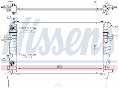 Radiators, Motora dzesēšanas sistēma NISSENS 63027A 6