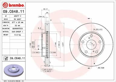 Bremžu diski BREMBO 09.C648.11 1