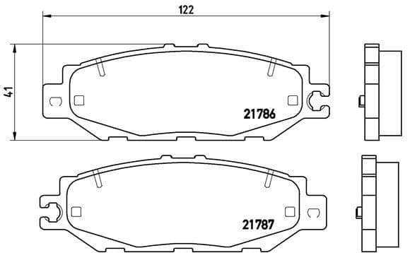 Bremžu uzliku kompl., Disku bremzes BREMBO P 83 036 1