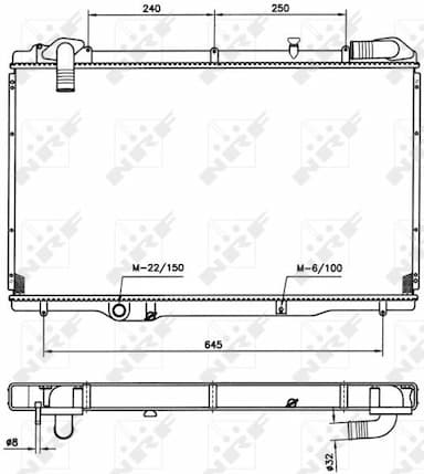 Radiators, Motora dzesēšanas sistēma NRF 54750 4