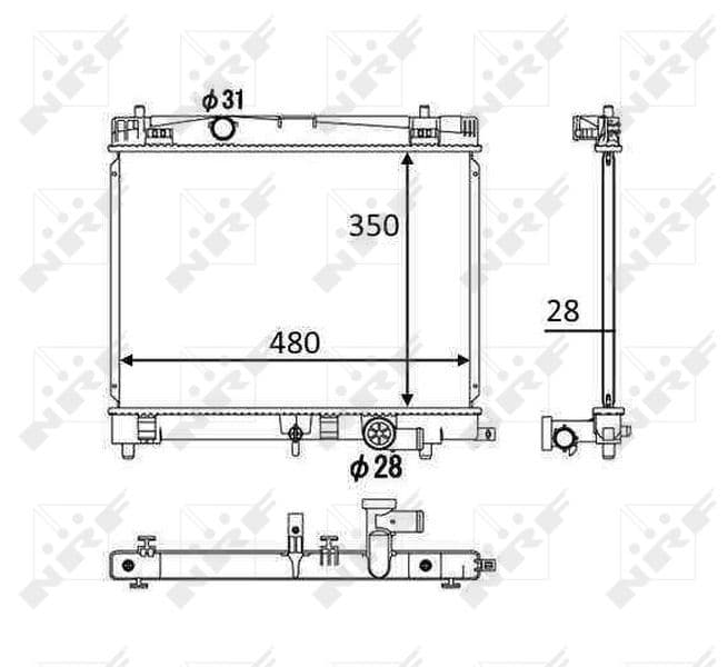 Radiators, Motora dzesēšanas sistēma NRF 58501 1