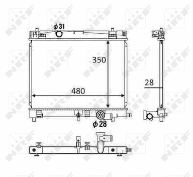 Radiators, Motora dzesēšanas sistēma NRF 58501 1