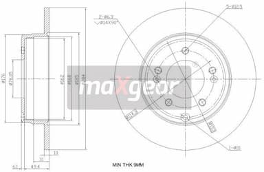 Bremžu diski MAXGEAR 19-2382 2