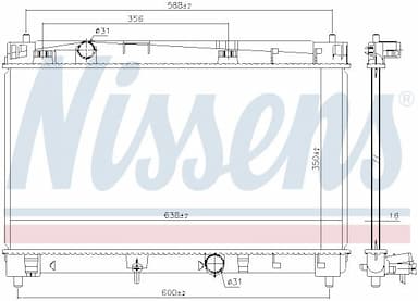 Radiators, Motora dzesēšanas sistēma NISSENS 646847 5