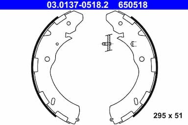 Bremžu loku komplekts ATE 03.0137-0518.2 1