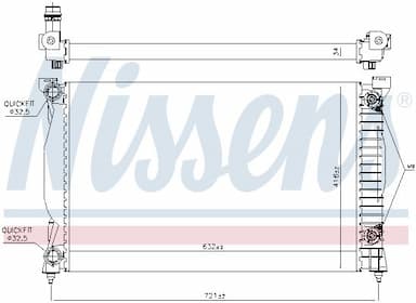 Radiators, Motora dzesēšanas sistēma NISSENS 60305A 6