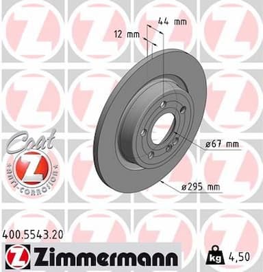 Bremžu diski ZIMMERMANN 400.5543.20 1