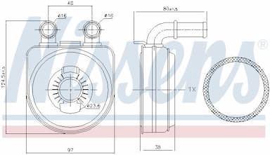 Eļļas radiators, Motoreļļa NISSENS 90650 5