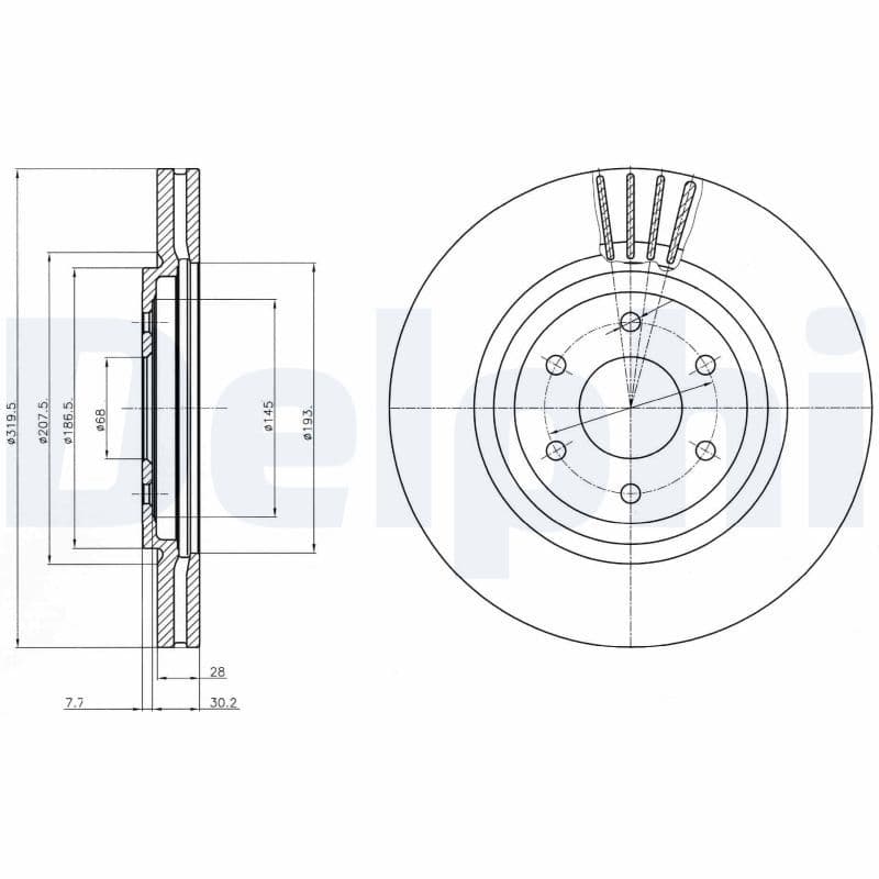 Bremžu diski DELPHI BG4176C 1