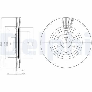 Bremžu diski DELPHI BG4176C 1