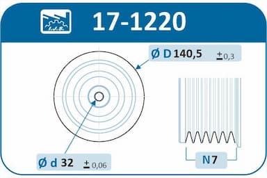 Piedziņas skriemelis, Kloķvārpsta IJS GROUP 17-1220 2