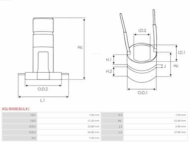 Kolektora gredzens, Ģenerators AS-PL ASL9008(BULK) 4