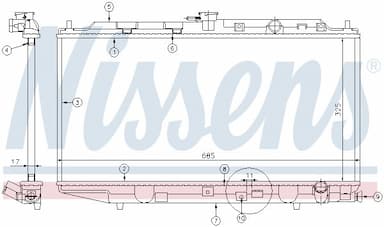 Radiators, Motora dzesēšanas sistēma NISSENS 62256 5